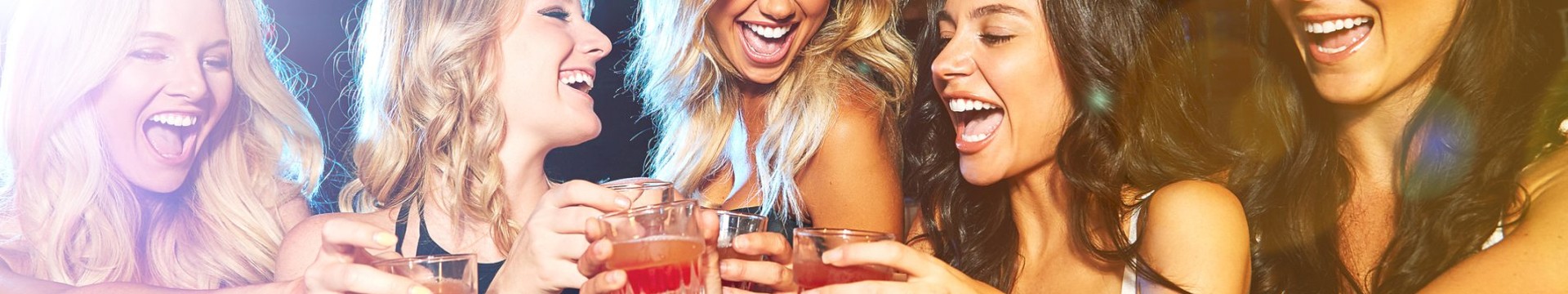 a group of girls in a nightclub enjoying a hen do night out
