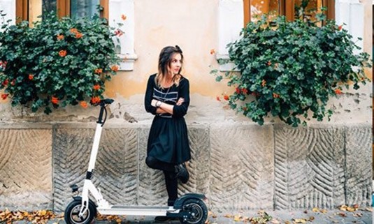 An electric scooter excursion