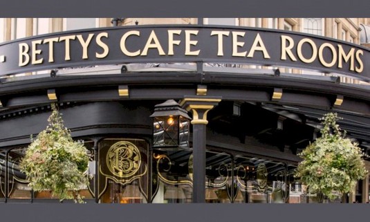 Front view of Betty's Cafe in Harrogate 