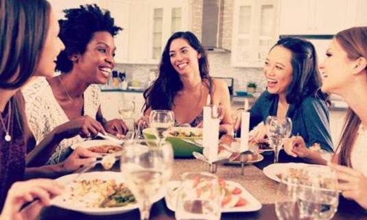 Ladies celebrating a hen do with a meal. Discover the Newcastle Private Chef for your hen do: