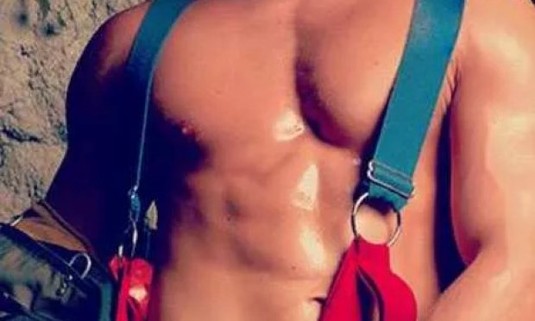 Male stripper ready to perform for a Hen party